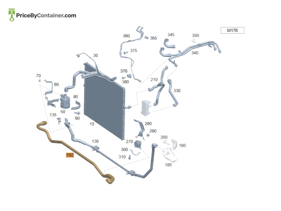 MERCEDES-BENZ 1675005801 — MERCEDES BENZ GENUINE COOLANT LINE A1675005801