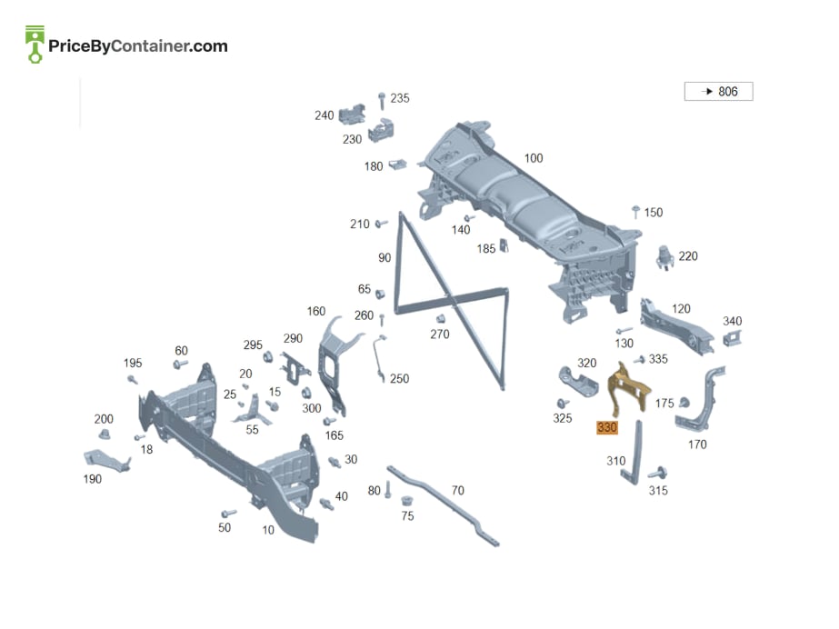 MERCEDES-BENZ 1676270800 — MERCEDES BENZ GENUINE HOLDER A1676270800