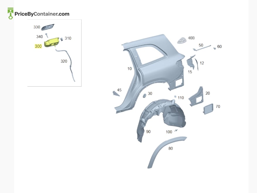 MERCEDES-BENZ 1676309904 — MERCEDES BENZ GENUINE TANK FILLER RECESS A1676309904