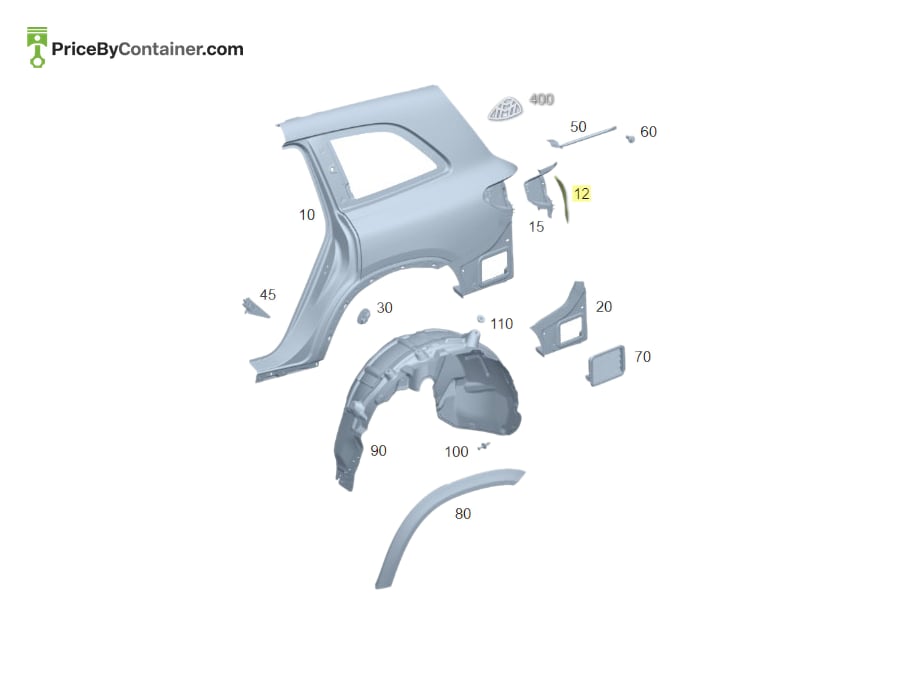 MERCEDES-BENZ 1676373301 — MERCEDES BENZ GENUINE CONNECTING PANEL A1676373301