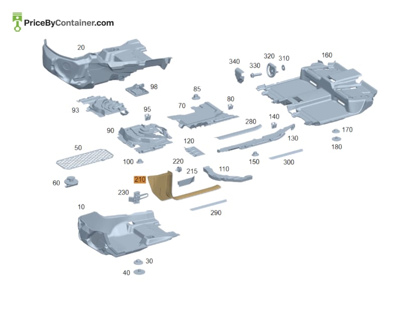 MERCEDES-BENZ 16768013118T92 — MERCEDES BENZ GENUINE SIDE COVER A16768013118T92