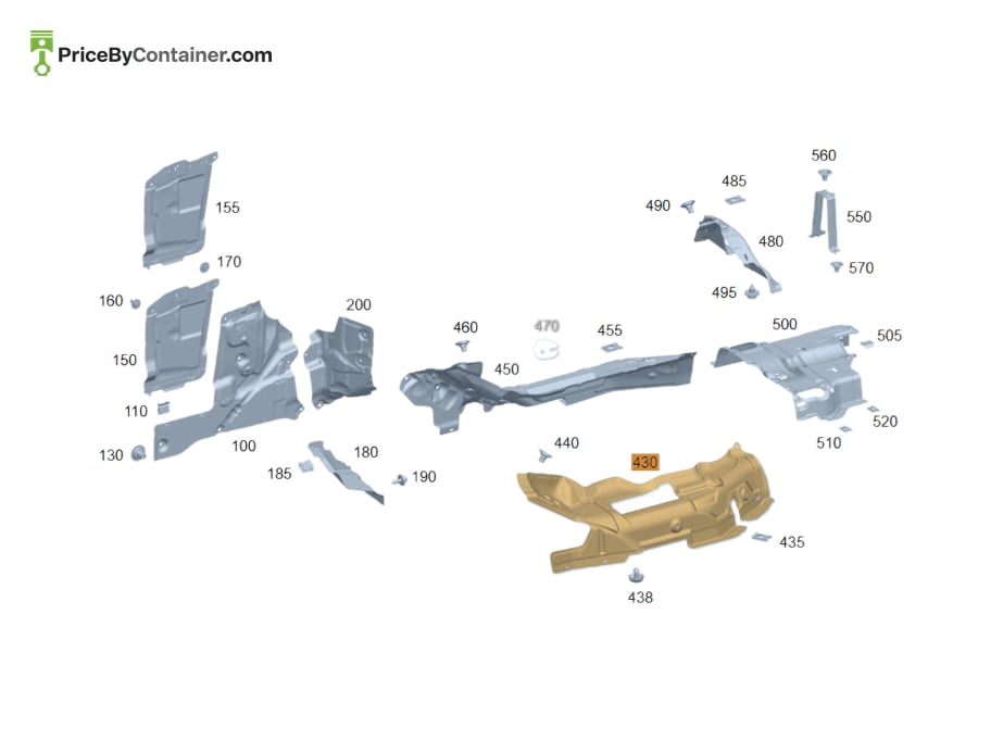MERCEDES-BENZ 1676801705 — MERCEDES BENZ GENUINE SHIELDING A1676801705