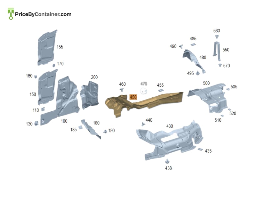 MERCEDES-BENZ 1676801805 — MERCEDES BENZ GENUINE SHIELDING A1676801805