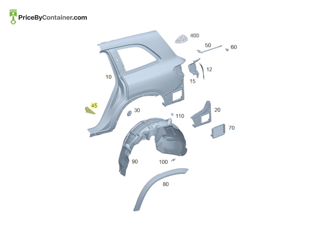 MERCEDES-BENZ 1676820301 — MERCEDES BENZ GENUINE DAMPING WHEEL WELL A1676820301