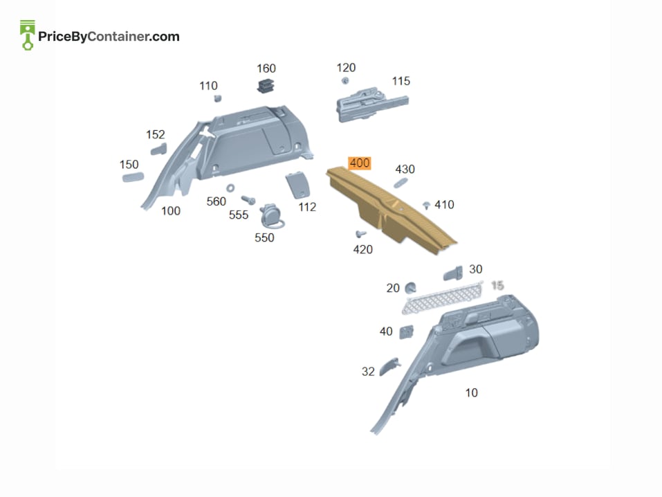 MERCEDES-BENZ 1676900200 — MERCEDES BENZ GENUINE TRIM TRUNK SILL A1676900200