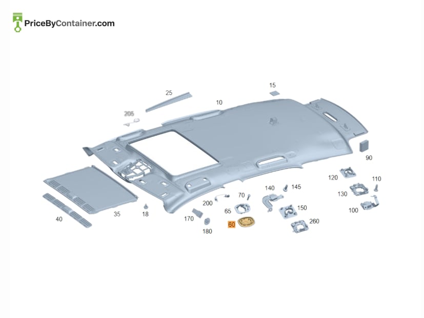 MERCEDES-BENZ 16769015129051 — MERCEDES BENZ GENUINE COVER TRIM A16769015129051