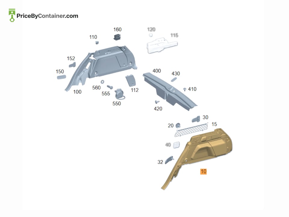 MERCEDES-BENZ 1676902903 — MERCEDES BENZ GENUINE TRIM LOAD COMPARTMENT A1676902903