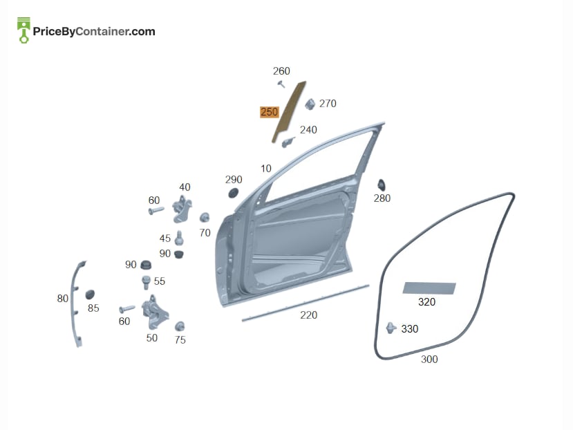 MERCEDES-BENZ 1676908704 — MERCEDES BENZ GENUINE TRIM MOLDING A1676908704