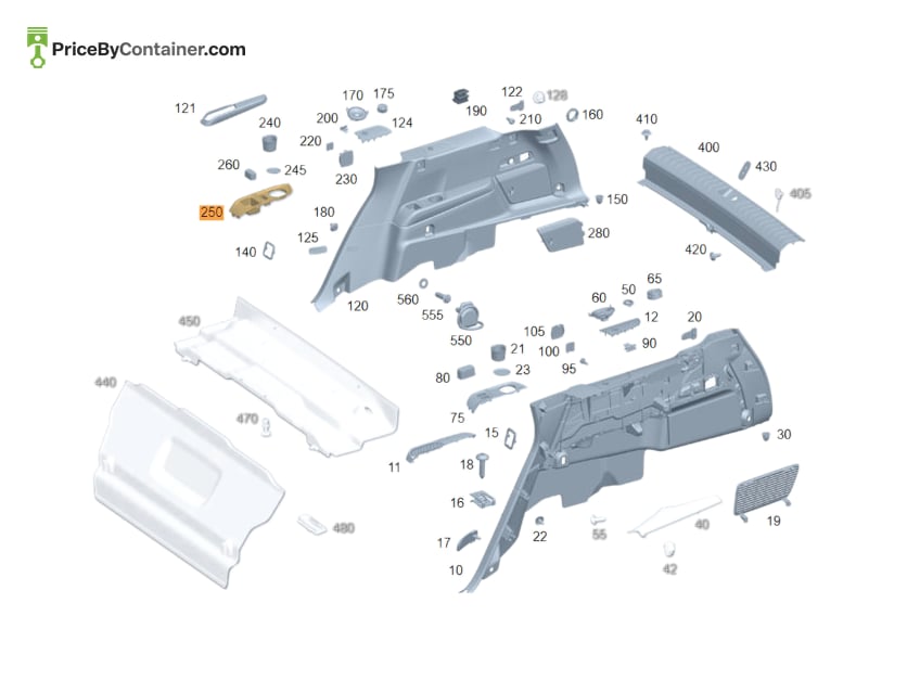 MERCEDES-BENZ 16769502018Q96 — MERCEDES BENZ GENUINE COVER TRIM A16769502018Q96
