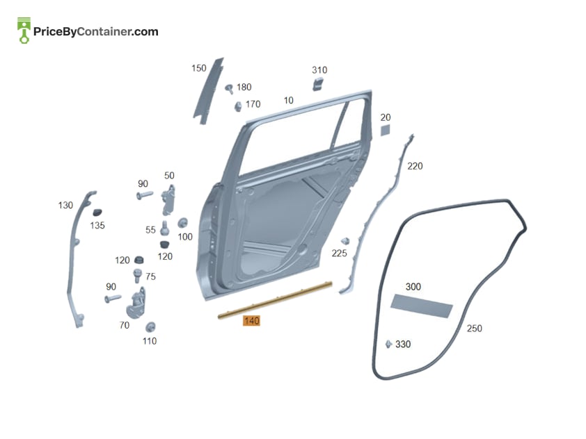 MERCEDES-BENZ 1676981400 — MERCEDES BENZ GENUINE COVER STRIP A1676981400