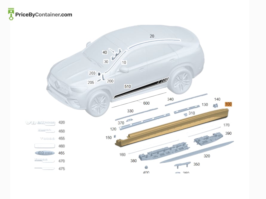 MERCEDES-BENZ 1676986100 — MERCEDES BENZ GENUINE TRIM, STEP A1676986100