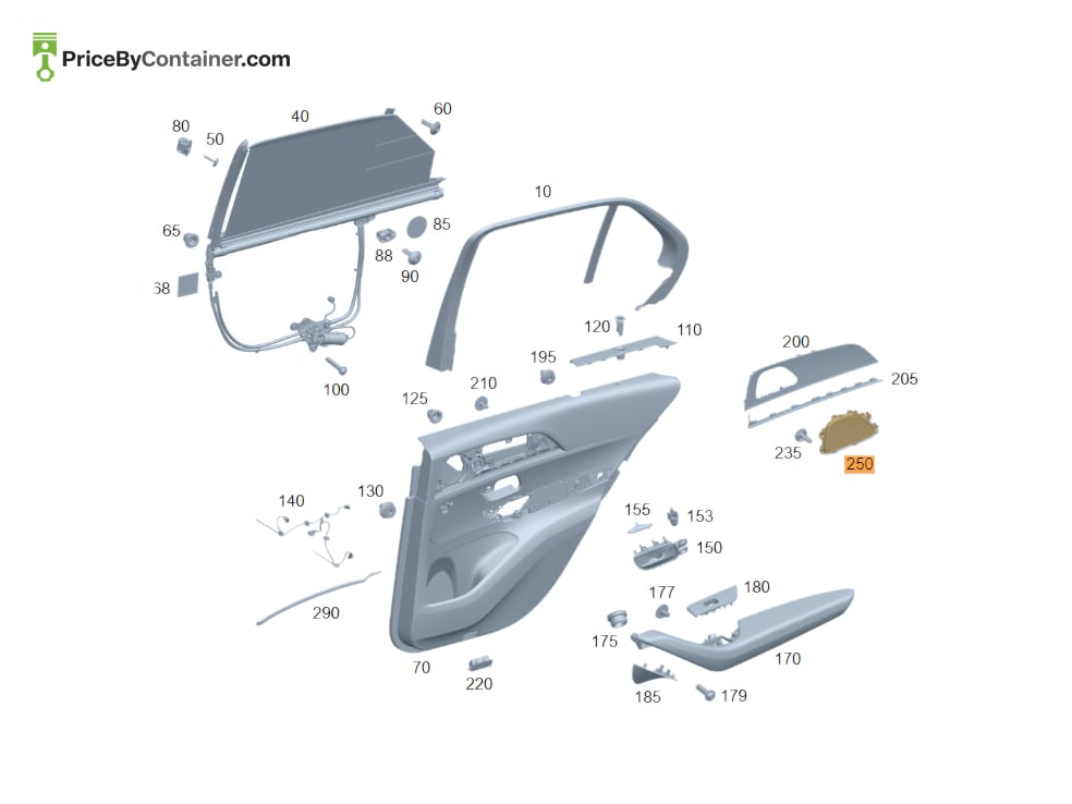 MERCEDES-BENZ 1677303602 — MERCEDES BENZ GENUINE COVER TRIM A1677303602