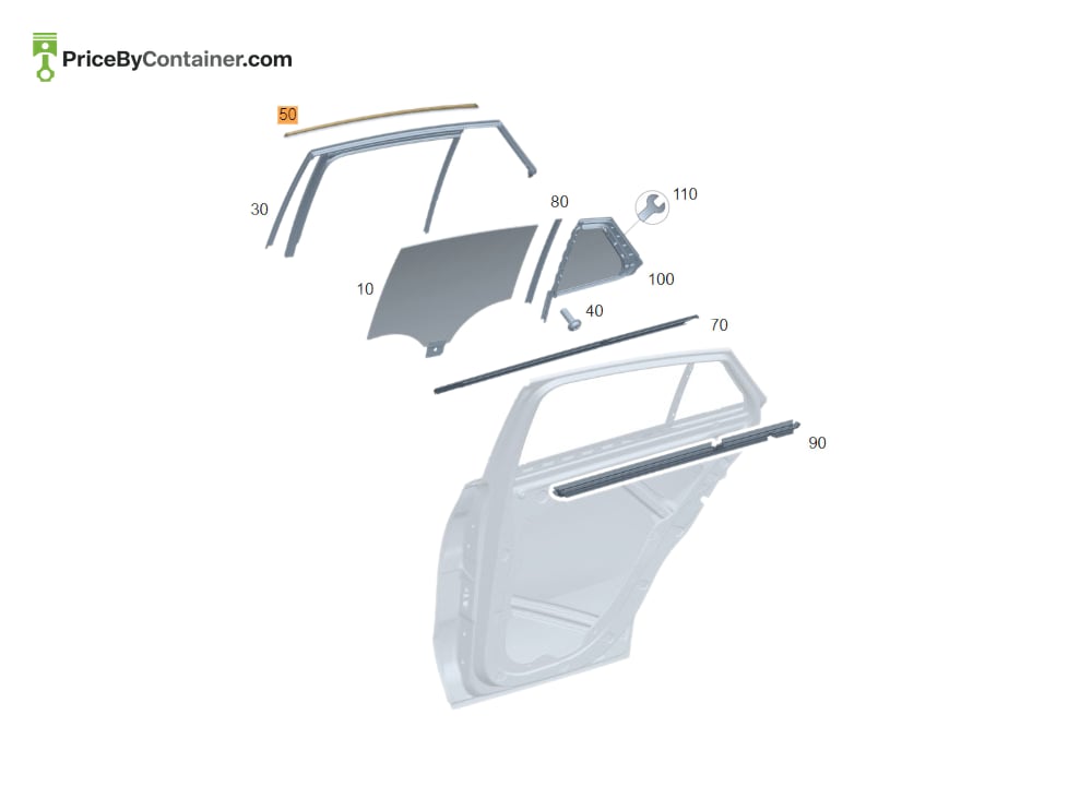 MERCEDES-BENZ 1677356900 — MERCEDES BENZ GENUINE TRIM BAR A1677356900