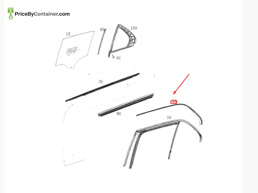 MERCEDES-BENZ 1677357000 — MERCEDES BENZ GENUINE TRIM BAR A1677357000