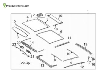 MERCEDES-BENZ 1677807300 — Mercedes-Benz Genuine SLIDING ROOF PANEL, GLASS 1677807300