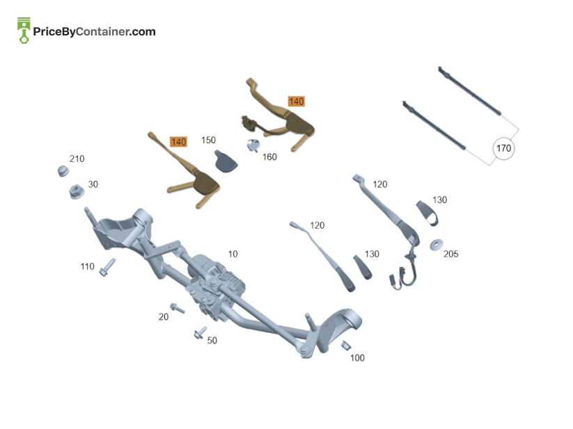 MERCEDES-BENZ 1678201200 — MERCEDES BENZ GENUINE WIPER ARM A1678201200