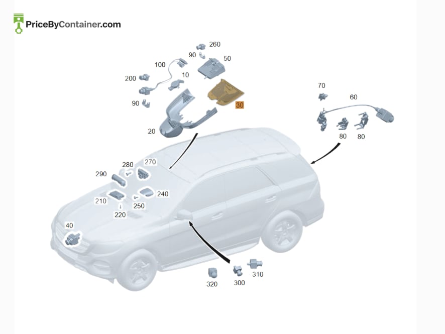 MERCEDES-BENZ 16782104008T92 — MERCEDES BENZ GENUINE COVER RAIN LIGHT SENSOR A16782104008T92