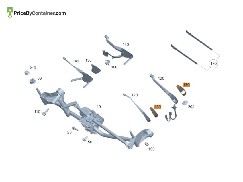 MERCEDES-BENZ 167824040064 — MERCEDES BENZ GENUINE COVER, WIPER ARM A167824040064