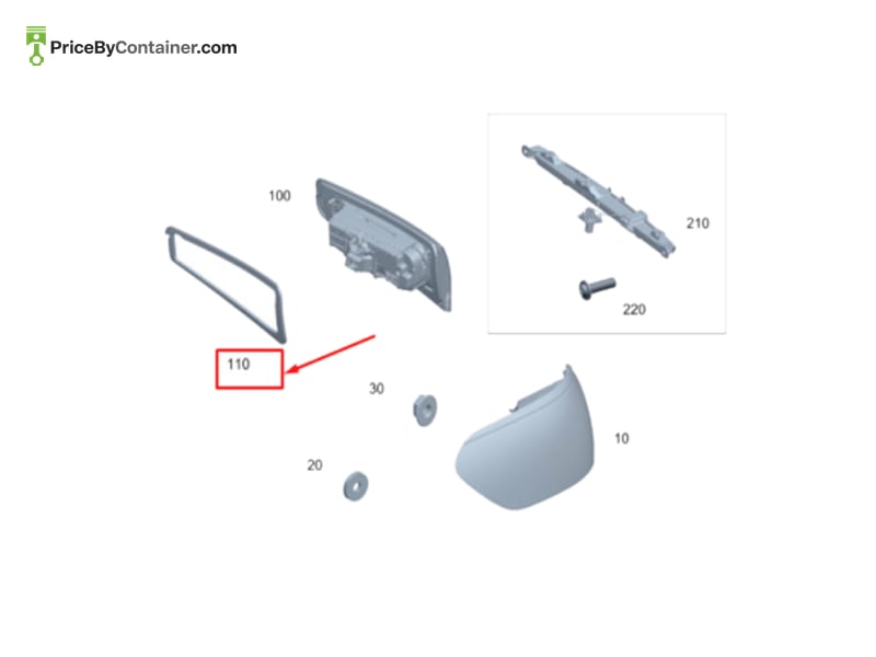 MERCEDES-BENZ 1678261500 — MERCEDES BENZ GENUINE GASKET FOR LIGHT HOUSING A1678261500