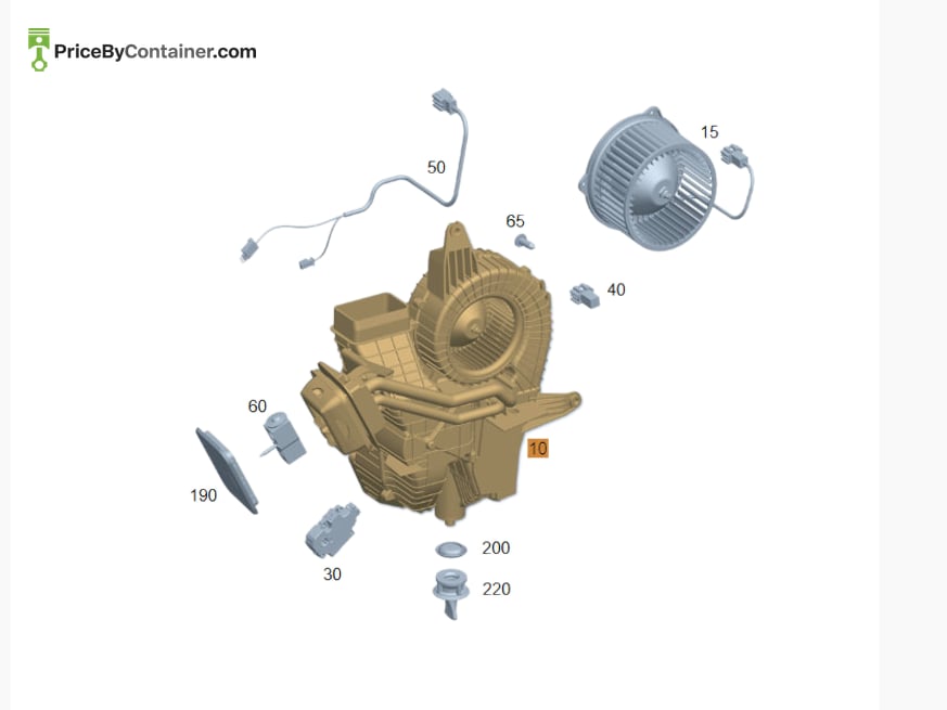 MERCEDES-BENZ 1678302704 — MERCEDES BENZ GENUINE AIR CONDITIONER BOX A1678302704