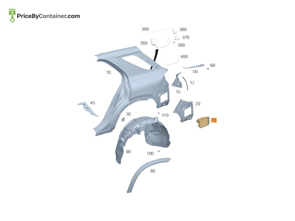 MERCEDES-BENZ 1678308201 — MERCEDES BENZ GENUINE VENT FLAP A1678308201