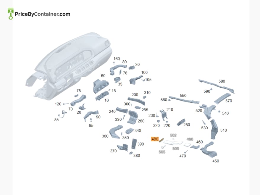 MERCEDES-BENZ 1678310601 — MERCEDES BENZ GENUINE AIRFLOW SERRATION A1678310601
