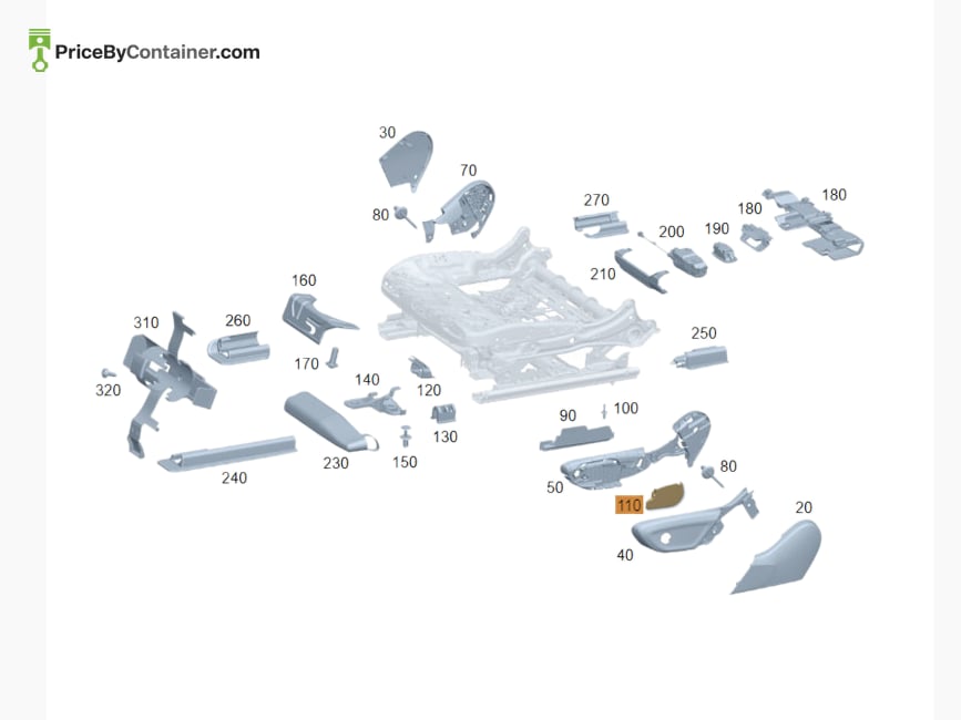 MERCEDES-BENZ 16786803009051 — MERCEDES BENZ GENUINE COVER SEAT BELT FITTING A16786803009051