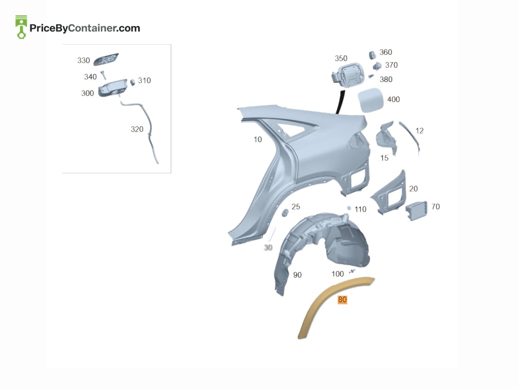 MERCEDES-BENZ 16788002069999 — MERCEDES BENZ GENUINE WHEEL ARCH COVER A16788002069999