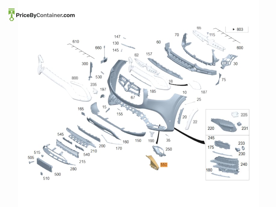 MERCEDES-BENZ 167885310664 — MERCEDES BENZ GENUINE AIR DUCT SEGMENT A167885310664