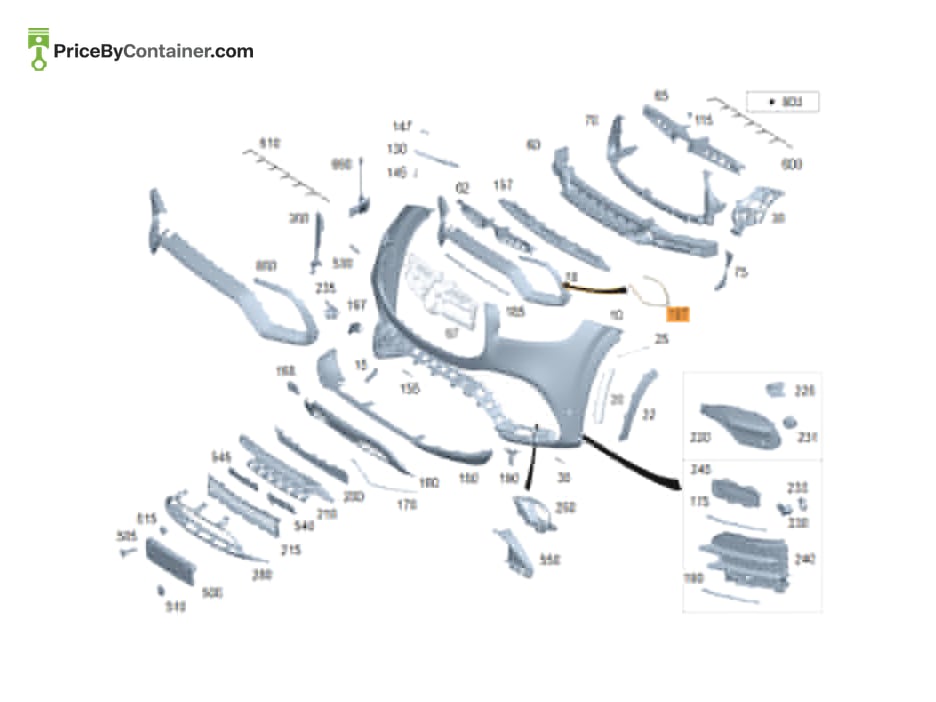 MERCEDES-BENZ 1678854506 — MERCEDES BENZ GENUINE TRIM BAR A1678854506