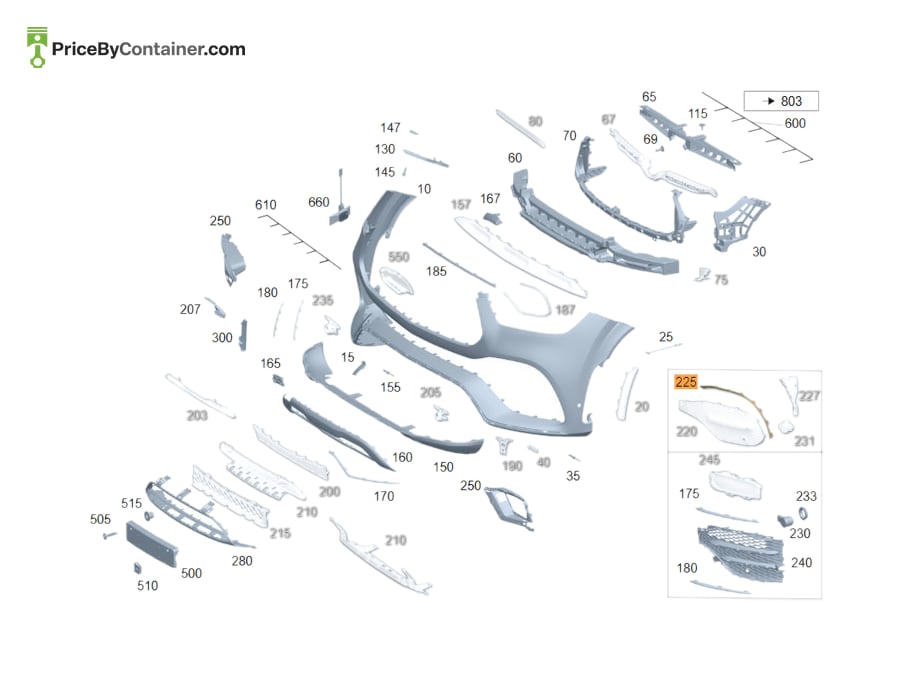 MERCEDES-BENZ 1678856205 — MERCEDES BENZ GENUINE TRIM STRIP A1678856205