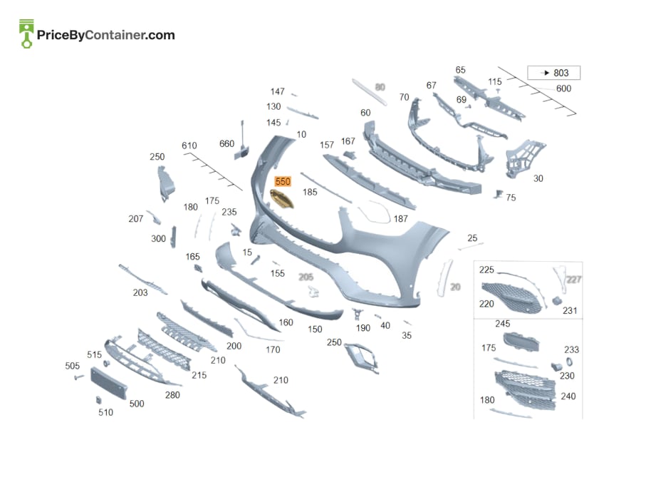 MERCEDES-BENZ 1678857105 — MERCEDES BENZ GENUINE AIR DUCT SEGMENT A1678857105