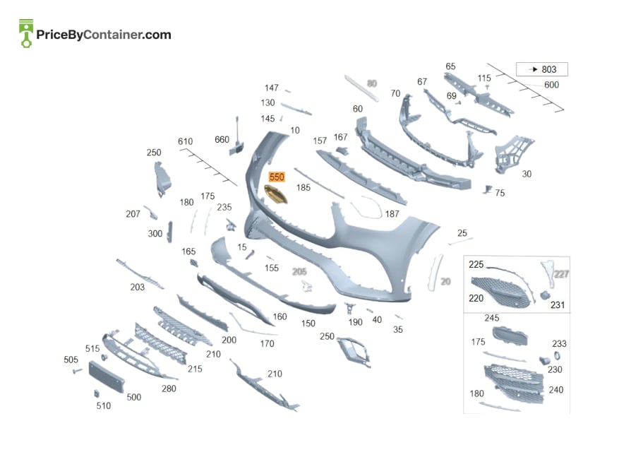 MERCEDES-BENZ 1678857205 — MERCEDES BENZ GENUINE AIR DUCT SEGMENT A1678857205