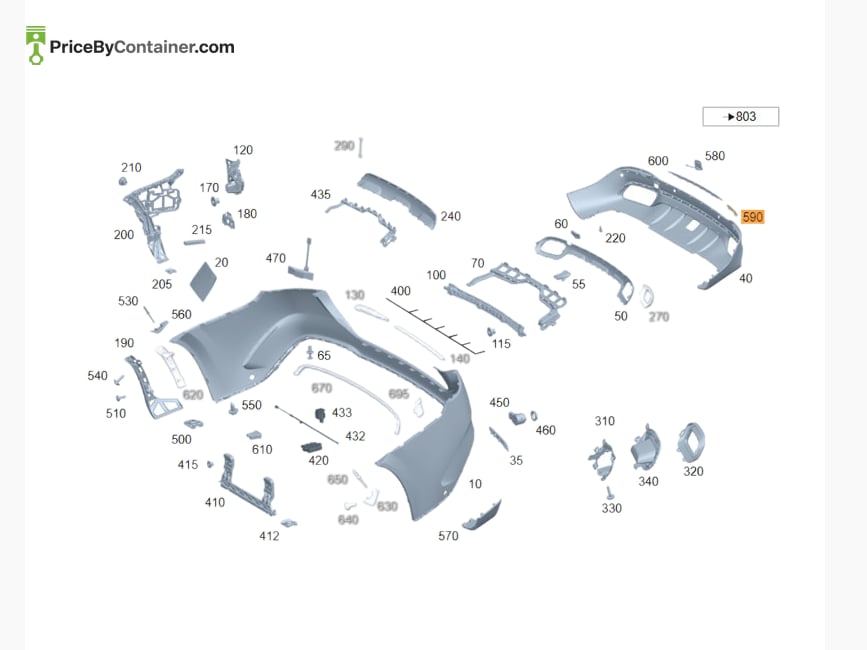 MERCEDES-BENZ 1678857405 — MERCEDES BENZ GENUINE TRIM BAR A1678857405