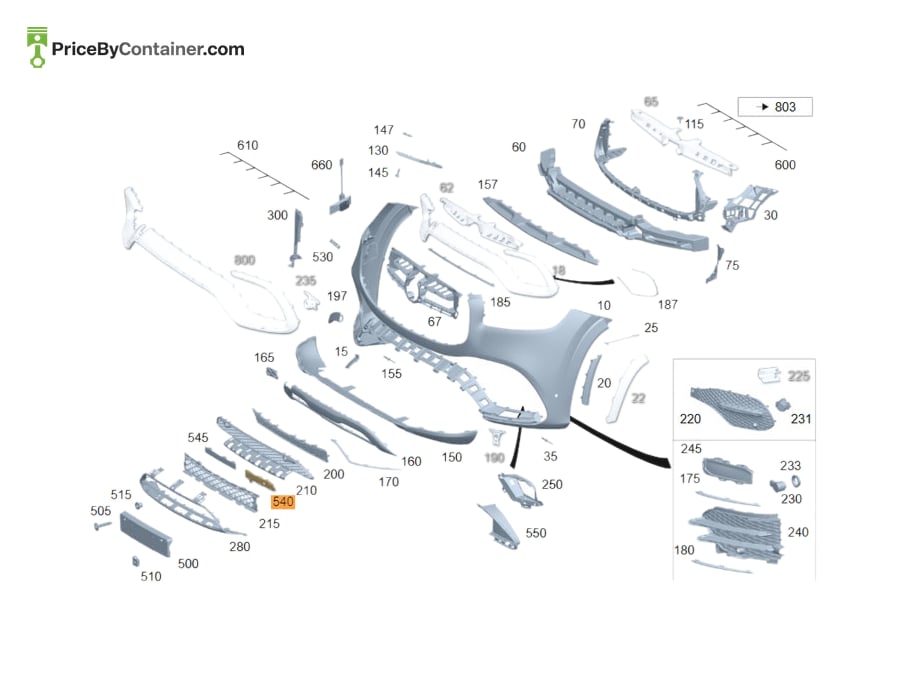 MERCEDES-BENZ 1678857605 — MERCEDES BENZ GENUINE TRIM MOLDING A1678857605