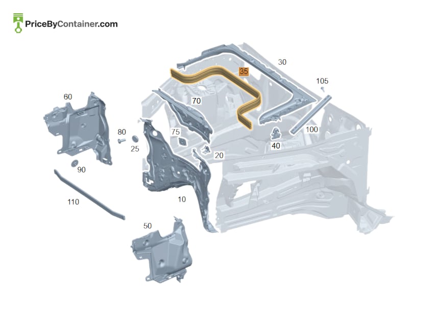 MERCEDES-BENZ 1678871900 — MERCEDES BENZ GENUINE ENGINE HOOD SEAL A1678871900