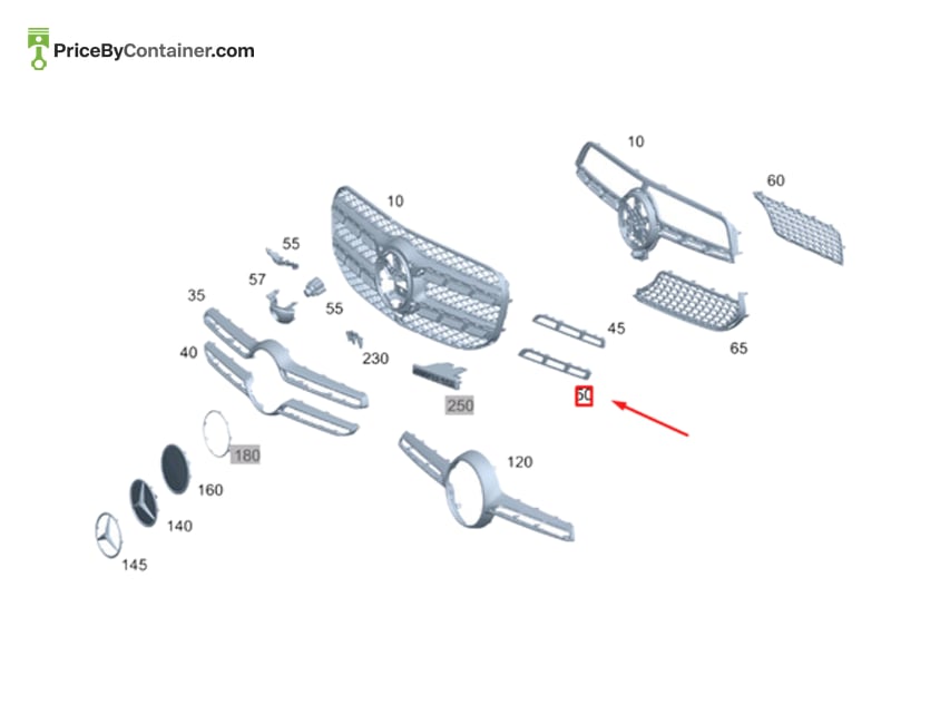 MERCEDES-BENZ 1678882800 — MERCEDES BENZ GENUINE TRIM STRIP A1678882800