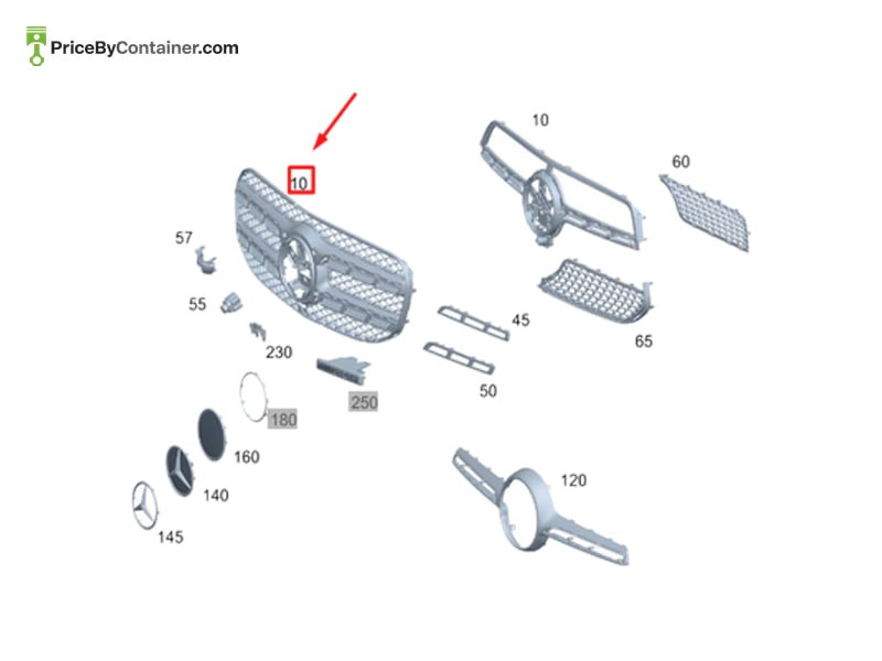 MERCEDES-BENZ 1678886100 — MERCEDES BENZ GENUINE CARRIER A1678886100
