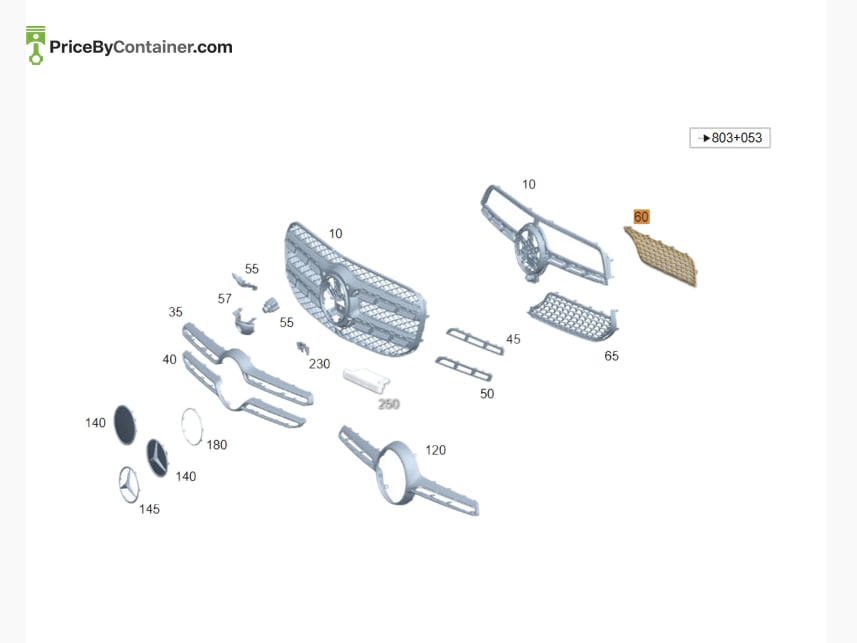 MERCEDES-BENZ 1678886300 — MERCEDES BENZ GENUINE CARRIER LHS UPPER A1678886300