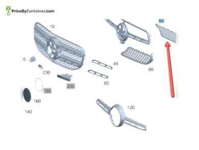 MERCEDES-BENZ 1678886800 — MERCEDES BENZ GENUINE – 1678886800 CARRIER Left upper GENUINE BODY PARTS