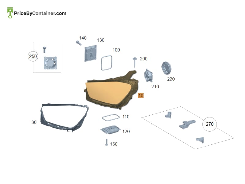 MERCEDES-BENZ 167906510328 — MERCEDES BENZ GENUINE LAMP UNIT A167906510328