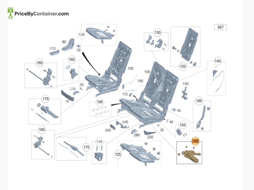 MERCEDES-BENZ 1679065204 — MERCEDES BENZ GENUINE GEAR MOTOR RIGHT A1679065204