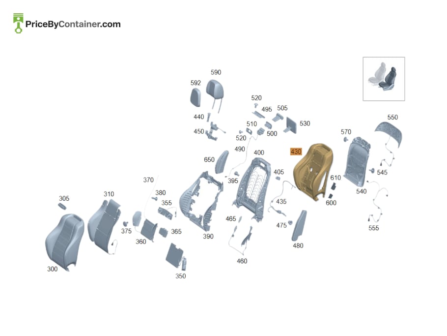 MERCEDES-BENZ 1679102706 — MERCEDES BENZ GENUINE PADDING SEAT A1679102706