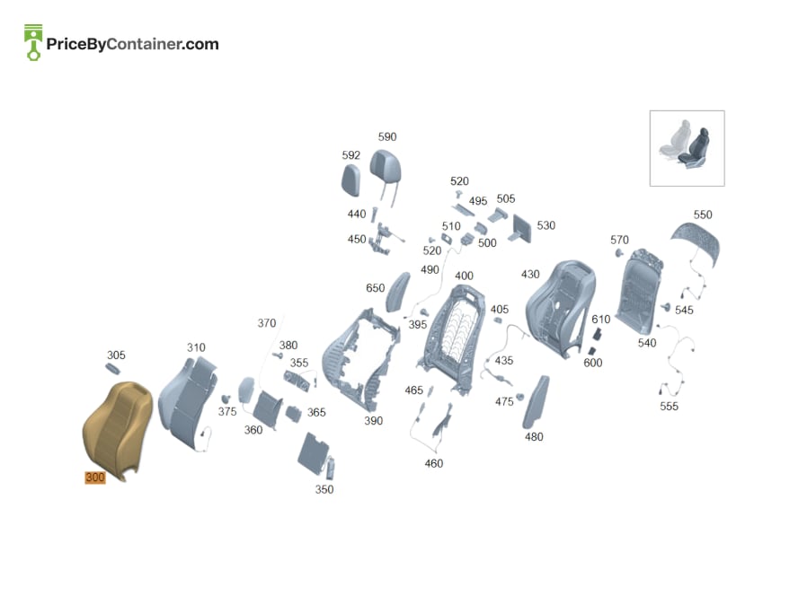 MERCEDES-BENZ 16791039119E38 — MERCEDES BENZ GENUINE OUTER COVER SEAT A16791039119E38
