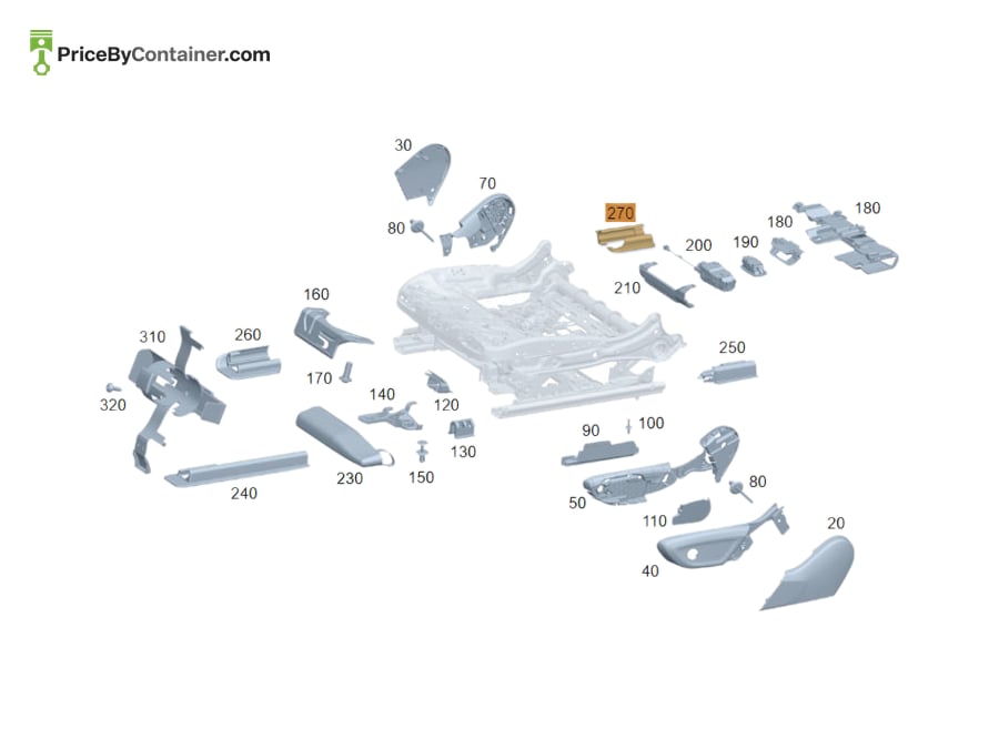 MERCEDES-BENZ 16791909009051 — MERCEDES BENZ GENUINE COVER SEAT RAIL A16791909009051