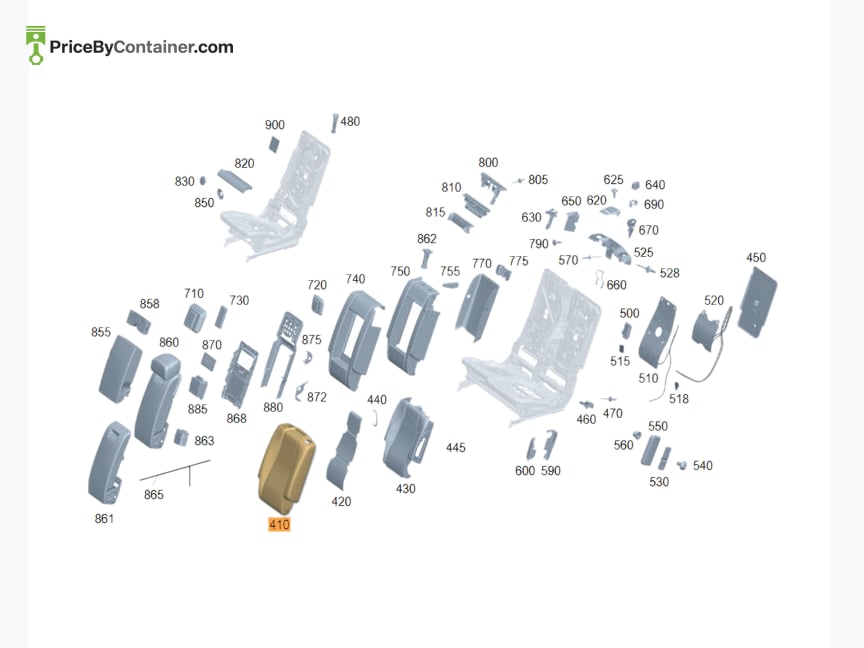 MERCEDES-BENZ 16792095209E38 — MERCEDES BENZ GENUINE OUTER COVER SEAT A16792095209E38
