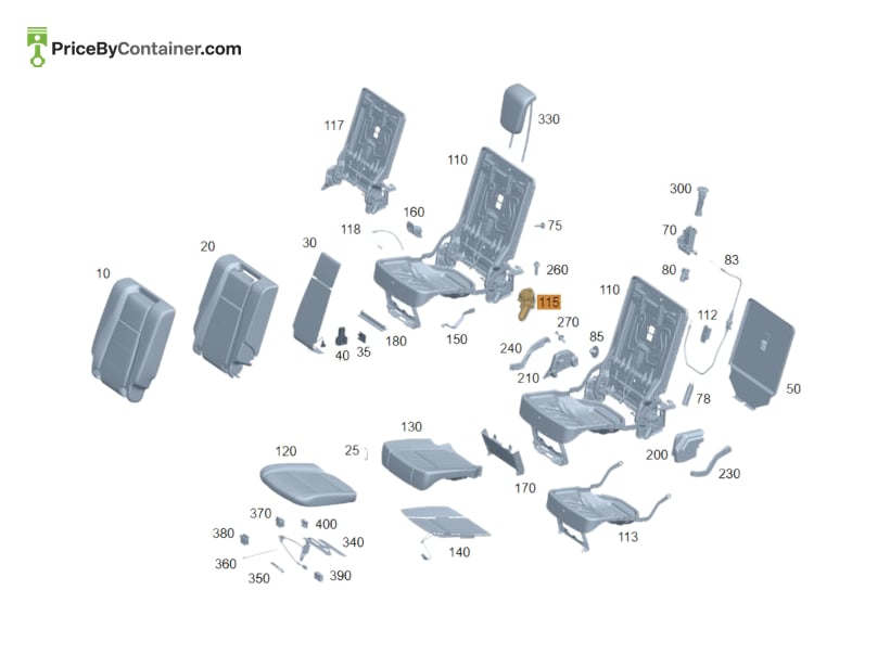 MERCEDES-BENZ 1679301502 — MERCEDES BENZ GENUINE SEAT BACKREST ADJUSTMENT A1679301502