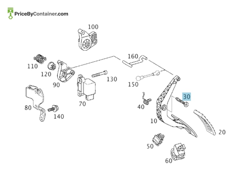MERCEDES-BENZ 1683010074 — MERCEDES BENZ GENUINE PIN A1683010074