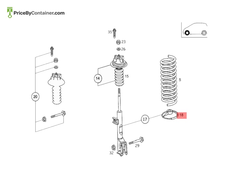 MERCEDES-BENZ 1683220515 — MERCEDES BENZ GENUINE SPRING RETAINER A1683220515