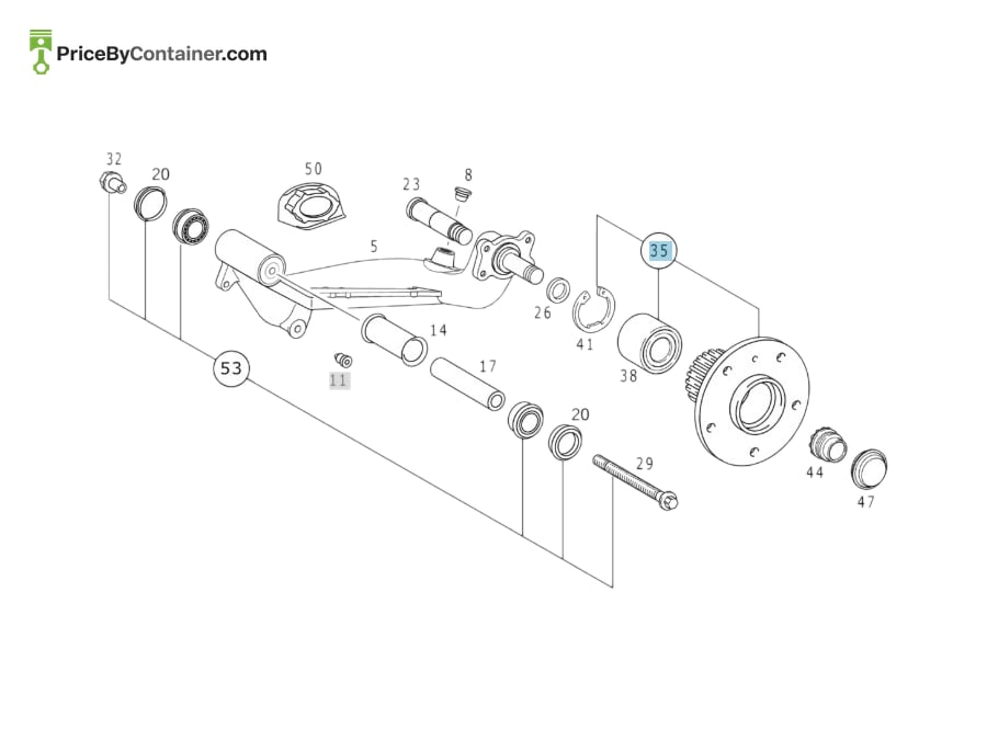 MERCEDES-BENZ 1683500435 — MERCEDES BENZ GENUINE WHEEL HUB A1683500435